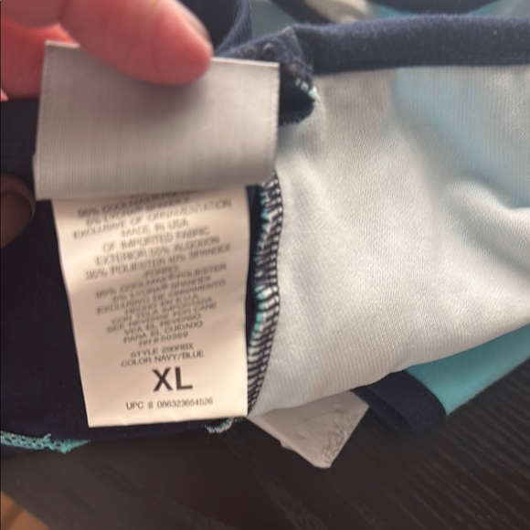 Athletic Works Blue and White Crop Top 50 - Picture 4 of 4